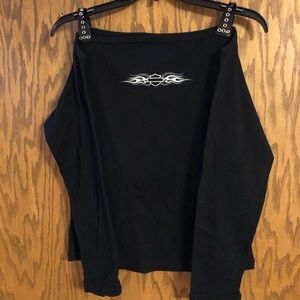 Harley Davidson Open Shoulder Long Sleeve Shirt